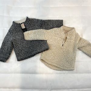 3T sherpa quarter-zip jacket duo